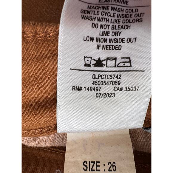 New ~ JOE'S JEANS ~ High-Rise Coated Caramel Bootcut Jeans Size 26 - Picture 6 of 7